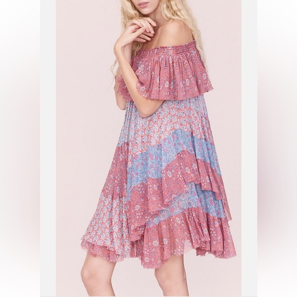 Rebecca Taylor Amanda Silk Off Shoulder Dress - Picture 3 of 9